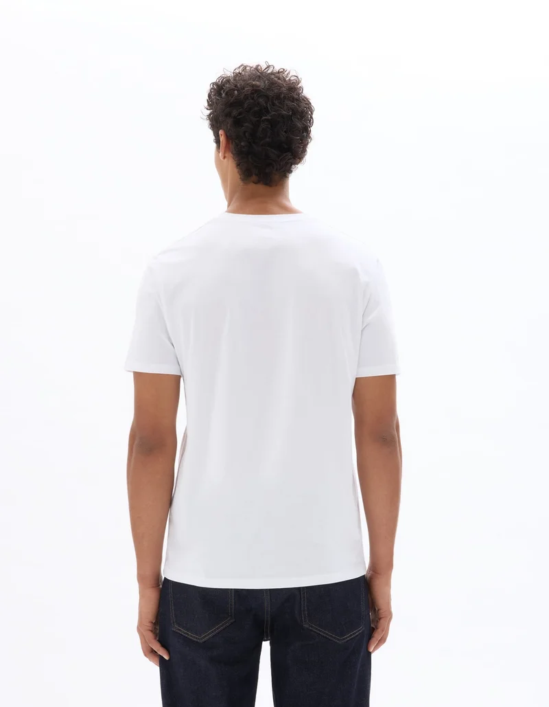 Celio Neunir Optical White Short Sleeves Tshirt